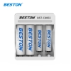 Pin sạc 1.2V Ni-Mh Beston AA 2000mah / 3000mAh / 3300mAh, AAA 1100mah / 1300mAh, Box sạc C8001 / C8002 / C8003