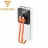 Pin dự phòng PHANTOM P52 20000mAh / P51 10000mAh TypeC PD 20W & USB-A QC 3.0 22.5W, Kèm 2 Cáp sạc ra