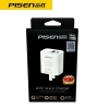 Cốc sạc nhanh 2 cổng Pisen KC-C02 chân Gập, Cổng TypeC PD 20W và USB-A 22.5W (Trắng)