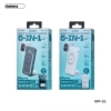 Pin dự phòng 5-in-1 Remax RPP-D3 10000mAh, Sạc không dây 15W, 2 cổng USB output 22.5W, kiêm giá đỡ điện thoại