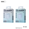 Cốc sạc nhanh 2 cổng REMAX RP-U182 Chân gập, USB-A QC3.0 22.5W, TypeC PD / PPS 70W, Vật liệu GaN