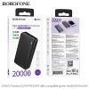Pin dự phòng Borofone BJ56 10000mAh / BJ56A 20000mAh / BJ56B 30000mAh 2 cổng USB QC 3.0 22.5W và TypeC PD 20W (Đen)