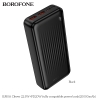 Pin dự phòng Borofone BJ80A 20000mAh / BJ80B 30000mAh / BJ80C 50000mAh 2 cổng USB QC 3.0 22.5W và TypeC PD 20W (Đen)