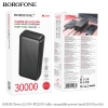Pin dự phòng Borofone BJ80A 20000mAh / BJ80B 30000mAh / BJ80C 50000mAh 2 cổng USB QC 3.0 22.5W và TypeC PD 20W (Đen)