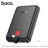 Pin sạc dự phòng không dây Hoco J133A 10000mAh Wireless Charge 15W, TypeC PD 20W, Tích hợp cáp TypeC or Lightning (Đen)