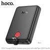 Pin sạc dự phòng không dây Hoco J133A 10000mAh Wireless Charge 15W, TypeC PD 20W, Tích hợp cáp TypeC or Lightning (Đen)