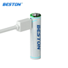 Combo 4 Pin Sạc AAA 1.5V Li-ion Beston 3AC-18 660mWh / 400mAh, Sạc cổng TypeC trên Pin (Trắng)