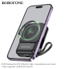 Pin dự phòng không dây Borofone BJ59 10000mAh TypeC PD 20W / Wireless Charge 15W / USB-A QC3.0 22.5W / Kèm 2 cáp TypeC 20W và Lightning 10W