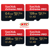Thẻ nhớ MicroSDXC SanDisk Extreme Pro V30 U3 4K A2 64GB / 128GB / 256GB / 512GB / 1TB R200MB/s W140MB/s (Đen) - Nhất Tín Computer