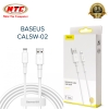 Cáp sạc lightning Baseus CALSW-02 dành cho Iphone/Ipad dài 1m max 2.4A (trắng)