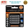 Vỉ 4 pin sạc AAA Eneloop Pro 950mAh BK-4HCCE/4BT box Anh new - made in Japan (Đen)