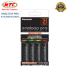 Bộ box sạc kèm 4 pin AA 2550mAh Panasonic eneloop Pro K-KJ55HCC40C - made in Japan (Đen)