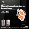 Pin dự phòng không dây Phantom P40 10000mAh sạc Wireless 15W / TypeC LN in 18W, out 20W, có phích cắm sạc