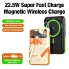 Pin sạc dự phòng không dây PHANTOM P50 10000mAh Wireless 15W, TypeC / LN PD 22.5W, Tích hợp 2 cáp, Có giá đỡ, Tản nhiệt