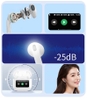 Tai nghe Bluetooth TWS PHANTOM T5 V5.4, pin 5H, chống ồn ANC, màn hình LCD điều khiển (Trắng)