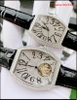 Đồng Hồ Cặp Đôi Davena Dây Da Full Đá Swarovski Tựa Franck Muller (36mm-52mm)