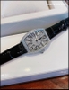 Đồng Hồ Cặp Đôi Davena Dây Da Full Đá Swarovski Tựa Franck Muller (36mm-52mm)