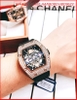 dong-ho-cap-doi-hanboro-automatic-mat-full-da-rose-gold-day-silicone-den-timesstore