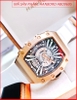 dong-ho-cap-doi-hanboro-automatic-mat-oval-rose-gold-day-silicone-trang-timesstore-vn