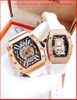 dong-ho-cap-doi-hanboro-automatic-mat-oval-rose-gold-day-silicone-trang-timesstore-vn