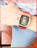 dong-ho-cap-doi-hanboro-automatic-mat-oval-rose-gold-lo-may-day-silicone-do-chinh-hang-dep-timesstore-vn