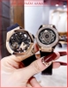 dong-ho-cap-doi-hanboro-mat-tron-rose-gold-day-silicone-timesstore-vn