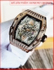dong-ho-nam-hanboro-automatic-mat-oval-da-swarovski-rose-gold-day-silicone-trang-timesstore