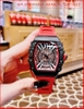 dong-ho-nam-hanboro-automatic-mat-oval-den-day-silicone-do-chinh-hang-dep-timesstore-vn