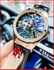 dong-ho-nam-hanboro-automatic-mat-tron-lo-co-rose-gold-day-da-timesstore-vn
