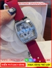 dong-ho-nu-davena-mat-oval-xoay-dinh-da-swarovski-day-silicon-hong-dep-gia-re-timesstore-vn