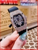 dong-ho-nu-hanboro-mat-oval-hoa-tiet-canh-tien-full-da-swarovski-rose-gold-day-silicone-timesstore-vn