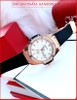 dong-ho-nu-hanboro-mat-tron-rose-gold-hinh-hoa-cuc-day-silicone-timesstore-vn