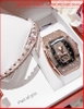 set-dong-ho-nu-hanboro-mat-oval-swarovski-rose-gold-day-slicone-trang-timesstore-vn