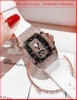 set-dong-ho-nu-hanboro-mat-oval-swarovski-rose-gold-day-slicone-trang-timesstore-vn