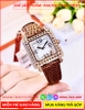 set-dong-ho-nu-madocy-mat-vuong-dinh-da-swarovski-nau-day-da-nau-thoi-trang-dep-timesstore-vn