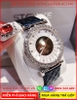 set-dong-ho-nu-royal-crown-mat-tron-day-da-xanh-duong-timesstore-vn