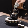 Bộ bình ly rượu vàng lá trang trí