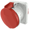 ổ cắm công nghiệp gắn âm không kín nước, dạng thẳng độ 3Pha-  16A - 4 chân - IP44 , mã 1390