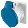 ổ cắm công nghiệp gắn âm không kín nước, dạng thẳng 1Pha-  16A - 3 chân - IP44 , mã 1395