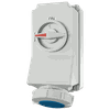 ổ cắm công nghiệp có khóa liên động, loại kín nước, 1 pha - 32A - 3 chân - IP67 - Mã 5793A