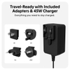 Bộ Sạc Không Dây HYPERJUICE NEXT QI2 Magnetic Charging Stand 4-IN-1 Portable & Travel (Kèm Sạc 45W) – HJ3004WHGL
