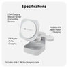 Bộ Sạc Không Dây HYPERJUICE QI2 3-IN-1 Magnetic Charging Stand HJ3320