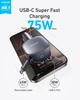 Sạc Ô tô ANKER 75W 1 Cổng USB-C Tích Hợp Cáp Rút Gọn USB-C - A2738