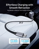 Sạc Ô tô ANKER 75W 1 Cổng USB-C Tích Hợp Cáp Rút Gọn USB-C - A2738