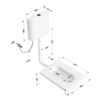 BÀN CẦU XỔM, KÉT NƯỚC TREO KẾT HỢP CHẬU RỬA, BCX-175