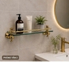 KỆ KÍNH ĐỂ MỸ PHẨM MẠ ĐỒNG VÀNG - 88005-1