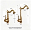 VÒI LAVABO ĐỒNG CỔ ĐIỂN CA6202
