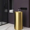 CHẬU LAVABO  CHÂN TRỤ MẠ VÀNG - 1088 CLEANMAX