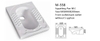 BÀN CẦU XỔM, KÉT NƯỚC TREO KẾT HỢP CHẬU RỬA, BCX-175