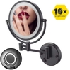 GƯƠNG PHÓNG ĐẠI CÓ ĐÈN LED TREO TƯỜNG MÀU ĐEN - LD260
